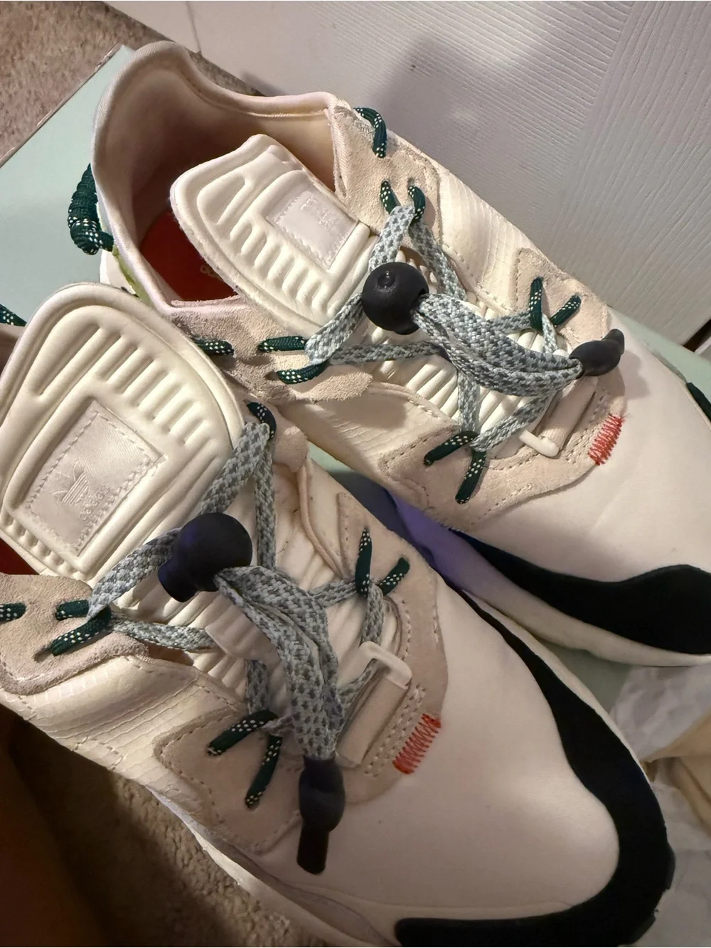 Ivy Park-Adidas Athletic Sneakers with Green/Blue Accents